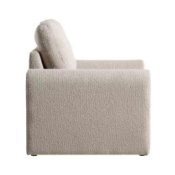 Hampstead Taupe Boucle Curved Armchair -The Furniture Shop ACH 2161 TAUPE BOUCLE WB3
