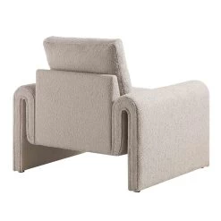 Hampstead Taupe Boucle Curved Armchair -The Furniture Shop ACH 2161 TAUPE BOUCLE WB4