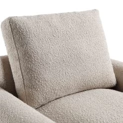 Hampstead Taupe Boucle Curved Armchair -The Furniture Shop ACH 2161 TAUPE BOUCLE detail1