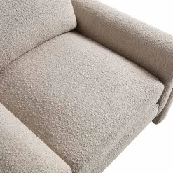 Hampstead Taupe Boucle Curved Armchair -The Furniture Shop ACH 2161 TAUPE BOUCLE detail2