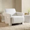 Brompton Sculptural Armchair, White Boucle -The Furniture Shop ACH 2173 WHITE BOUCLE main
