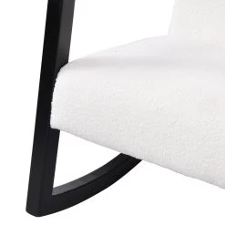 Fyne Ecru Boucle Rocking Armchair, Black Frame -The Furniture Shop ACH 38 ECRU BLACK detail3