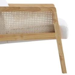 Fyne Beige Fabric Natural Frame Rattan Armchair -The Furniture Shop ACH 608 BEIGEFAB NAT detail4