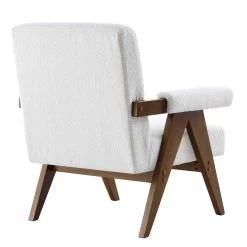 Chinnor White Boucle Accent Chair -The Furniture Shop ACH 729 WHITE BOUCLE WB4