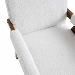 Chinnor White Boucle Accent Chair -The Furniture Shop ACH 729 WHITE BOUCLE detail1