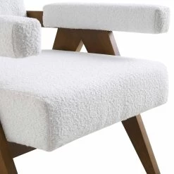 Chinnor White Boucle Accent Chair -The Furniture Shop ACH 729 WHITE BOUCLE detail2