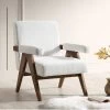 Chinnor White Boucle Accent Chair -The Furniture Shop ACH 729 WHITE BOUCLE main