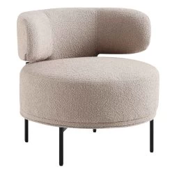 Penn Taupe Boucle Wing Back Accent Chair 17 Penn Taupe Boucle Wing Back Accent Chair -The Furniture Shop ACH 750 TAUPE BOUCLE WB2