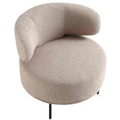 Penn Taupe Boucle Wing Back Accent Chair 19 Penn Taupe Boucle Wing Back Accent Chair -The Furniture Shop ACH 750 TAUPE BOUCLE WB3