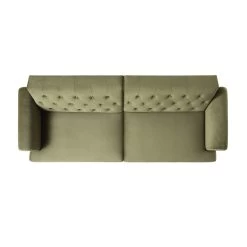Hanney 3-Seater Chesterfield Sofabed In Moss Green Velvet -The Furniture Shop AYSF 011 MOSSGREEN VEL WB6