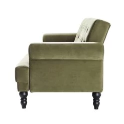 Hanney 3-Seater Chesterfield Sofabed In Moss Green Velvet -The Furniture Shop AYSF 011 MOSSGREEN VEL WB7