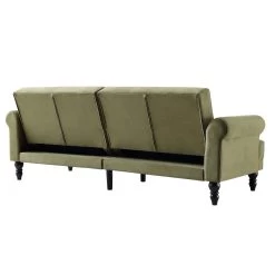 Hanney 3-Seater Chesterfield Sofabed In Moss Green Velvet -The Furniture Shop AYSF 011 MOSSGREEN VEL WB8