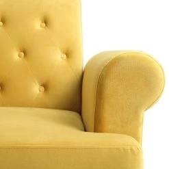 Hanney 3-Seater Chesterfield Sofabed In Mustard Yellow Velvet -The Furniture Shop AYSF 011 MUSTARD VEL detail3