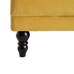 Hanney 3-Seater Chesterfield Sofabed In Mustard Yellow Velvet -The Furniture Shop AYSF 011 MUSTARD VEL detail4