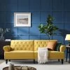 Hanney 3-Seater Chesterfield Sofabed In Mustard Yellow Velvet -The Furniture Shop AYSF 011 MUSTARD VEL main 6e63ffed d456 498b a04d 1aff6e6bd3dd