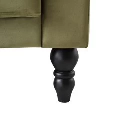 Hanney Chesterfield Chaise Sofabed In Moss Green Velvet -The Furniture Shop AYSF 012 MOSSGREEN VEL detail4