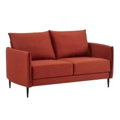 Bari Burnt Ochre Fabric Sofa 25 Bari Burnt Ochre Fabric Sofa -The Furniture Shop AYSF 08 ORANGEFAB 2ST 2