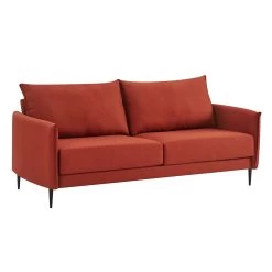 Bari Burnt Ochre Fabric Sofa 24 Bari Burnt Ochre Fabric Sofa -The Furniture Shop AYSF 08 ORANGEFAB 3ST 2
