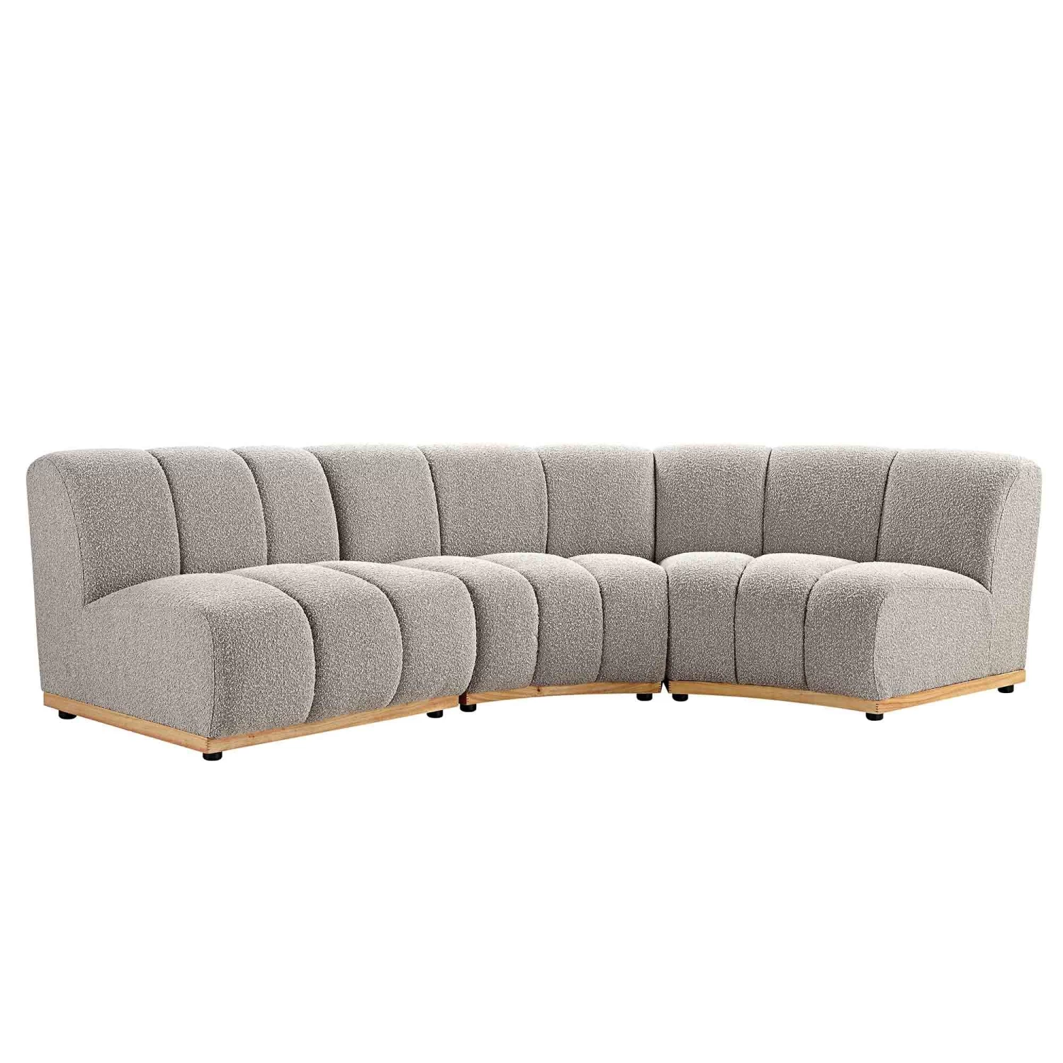 Granvia Taupe Boucle Modular Sofa, 3-Seater L-Shaped Sofa 4 Granvia Taupe Boucle Modular Sofa, 3-Seater L-Shaped Sofa - Image 2