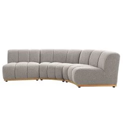 Granvia Taupe Boucle Modular Sofa, 3-Seater L-Shaped Sofa 9 Granvia Taupe Boucle Modular Sofa, 3-Seater L-Shaped Sofa -The Furniture Shop BOSF 9381 TAUPE BOU 3ST LS WB3