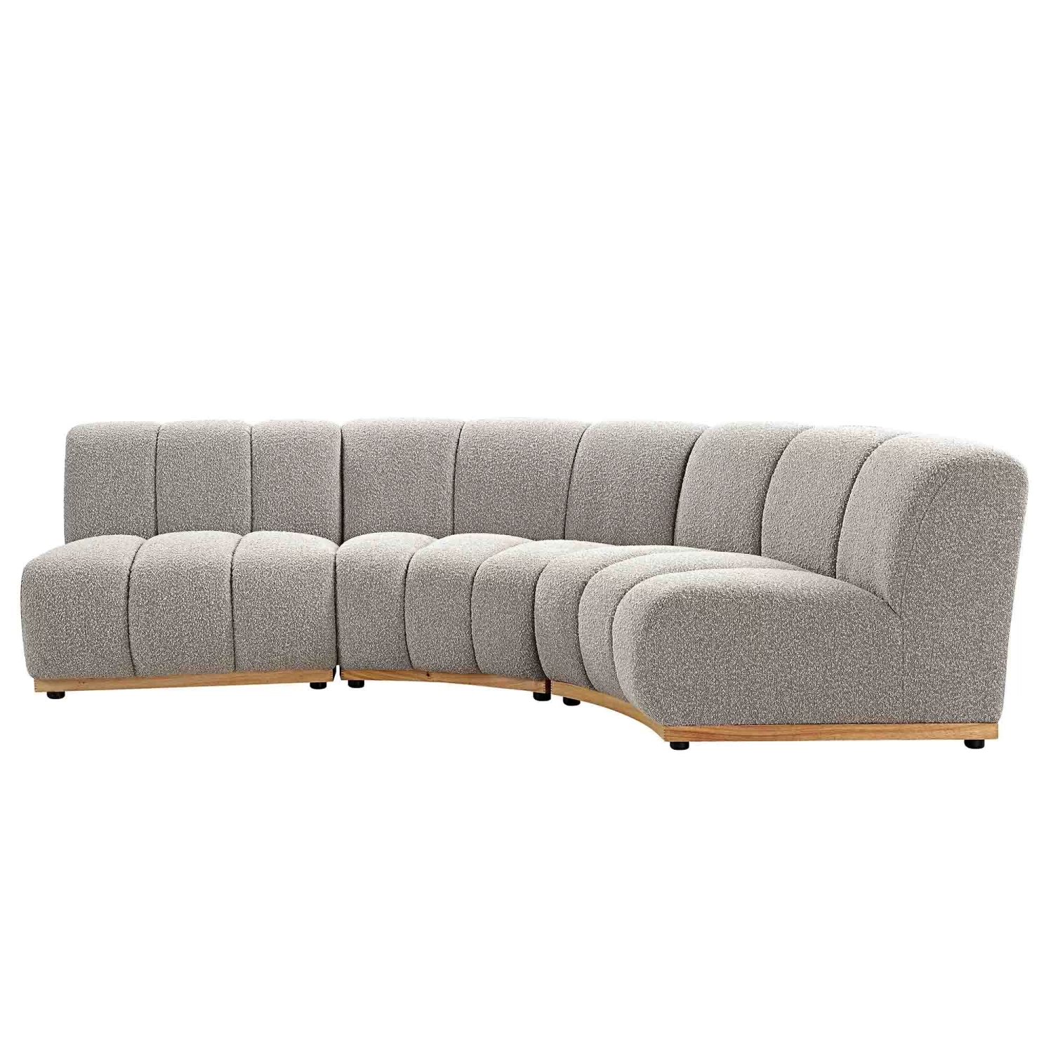 Granvia Taupe Boucle Modular Sofa, 3-Seater L-Shaped Sofa 5 Granvia Taupe Boucle Modular Sofa, 3-Seater L-Shaped Sofa - Image 3
