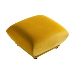 Gianni Pouffe, Goldenrod Velvet -The Furniture Shop BOSF 9678 GOLD VEL STOOL WB2