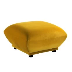 Gianni Pouffe, Goldenrod Velvet -The Furniture Shop BOSF 9678 GOLD VEL STOOL WB3