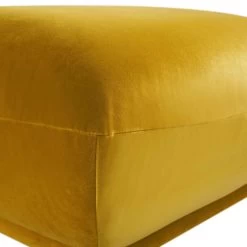Gianni Pouffe, Goldenrod Velvet -The Furniture Shop BOSF 9678 GOLD VEL STOOL detail1