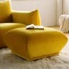 Gianni Pouffe, Goldenrod Velvet -The Furniture Shop BOSF 9678 GOLD VEL STOOL main