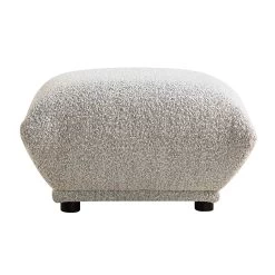 Gianni Pouffe, Mist Grey Boucle -The Furniture Shop BOSF 9678 GREY BOU STOOL WB1