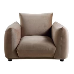 Gianni Armchair, Mink Velvet 20 Gianni Armchair, Mink Velvet -The Furniture Shop BOSF 9678 TAUPE VEL 1ST WB1