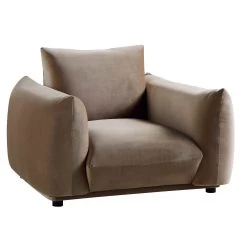 Gianni Armchair, Mink Velvet 22 Gianni Armchair, Mink Velvet -The Furniture Shop BOSF 9678 TAUPE VEL 1ST WB2