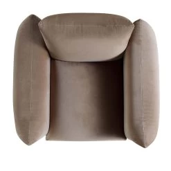Gianni Armchair, Mink Velvet 23 Gianni Armchair, Mink Velvet -The Furniture Shop BOSF 9678 TAUPE VEL 1ST WB3
