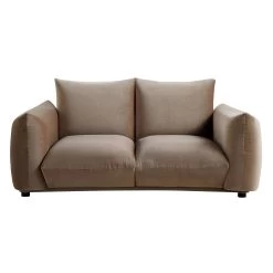 Gianni Two Seater Sofa, Mink Velvet 16 Gianni Two Seater Sofa, Mink Velvet -The Furniture Shop BOSF 9678 TAUPE VEL 2ST WB1