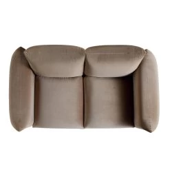 Gianni Two Seater Sofa, Mink Velvet 19 Gianni Two Seater Sofa, Mink Velvet -The Furniture Shop BOSF 9678 TAUPE VEL 2ST WB3