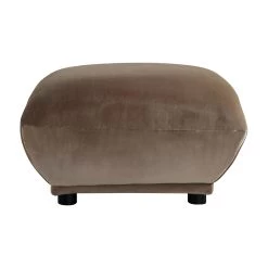 Gianni Pouffe, Mink Velvet 16 Gianni Pouffe, Mink Velvet -The Furniture Shop BOSF 9678 TAUPE VEL STOOL WB1