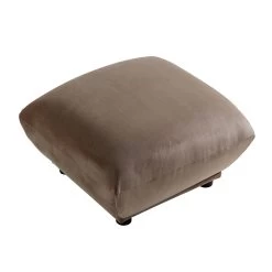 Gianni Pouffe, Mink Velvet 18 Gianni Pouffe, Mink Velvet -The Furniture Shop BOSF 9678 TAUPE VEL STOOL WB2