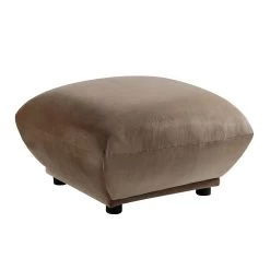 Gianni Pouffe, Mink Velvet 19 Gianni Pouffe, Mink Velvet -The Furniture Shop BOSF 9678 TAUPE VEL STOOL WB3