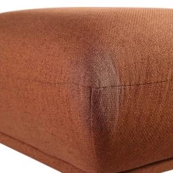 Gianni Pouffe, Terracotta Fabric -The Furniture Shop BOSF 9678 TERRA LIN STOOL detail1
