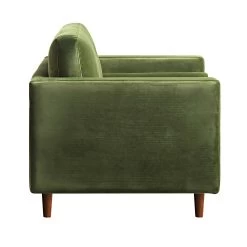 Henrietta Armchair, Moss Green Velvet -The Furniture Shop BOSF 9680 FERN VEL 1ST WB5