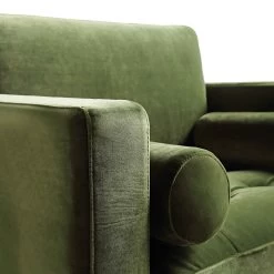 Henrietta Armchair, Moss Green Velvet -The Furniture Shop BOSF 9680 FERN VEL 1ST detail1