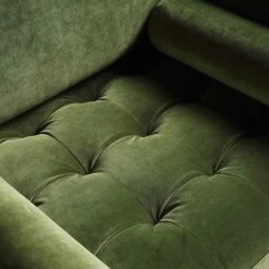Henrietta Armchair, Moss Green Velvet -The Furniture Shop BOSF 9680 FERN VEL 1ST detail2