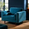 Henrietta Armchair, Teal Velvet -The Furniture Shop BOSF 9680 TEAL VEL 1ST main