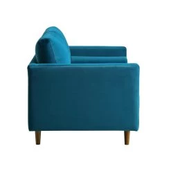 Henrietta 2-Seater Sofa, Teal Velvet -The Furniture Shop BOSF 9680 TEAL VEL 2ST WB4