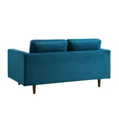 Henrietta 2-Seater Sofa, Teal Velvet -The Furniture Shop BOSF 9680 TEAL VEL 2ST WB5