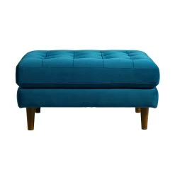 Henrietta Ottoman, Teal Velvet -The Furniture Shop BOSF 9680 TEAL VEL STOOL WB2