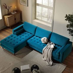 The Furniture Shop -The Furniture Shop BOSF 9680 TEAL VELLHF main