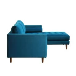 Henrietta Grand 4-Seater RHF Chaise End Sofa, Teal Velvet 19 Henrietta Grand 4-Seater RHF Chaise End Sofa, Teal Velvet -The Furniture Shop BOSF 9680 TEAL VELRHF WB4