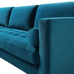Henrietta Grand 4-Seater LHF Chaise End Sofa, Teal Velvet -The Furniture Shop BOSF 9680 TEAL VELRHF detail2 2f11faec 4a07 4264 bd3f ec1c6a4ab318