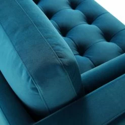 Henrietta Grand 4-Seater RHF Chaise End Sofa, Teal Velvet 24 Henrietta Grand 4-Seater RHF Chaise End Sofa, Teal Velvet -The Furniture Shop BOSF 9680 TEAL VELRHF detail4